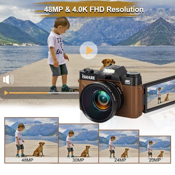 iShare 4K digital camera | 48mp fHD video | WiFi | 3” inch screen - Picture 8 of 9